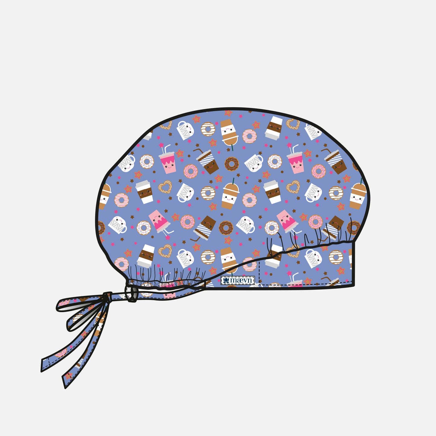 Maevn Scrub Cap NC325 Printed Unisex Bouffant Cap