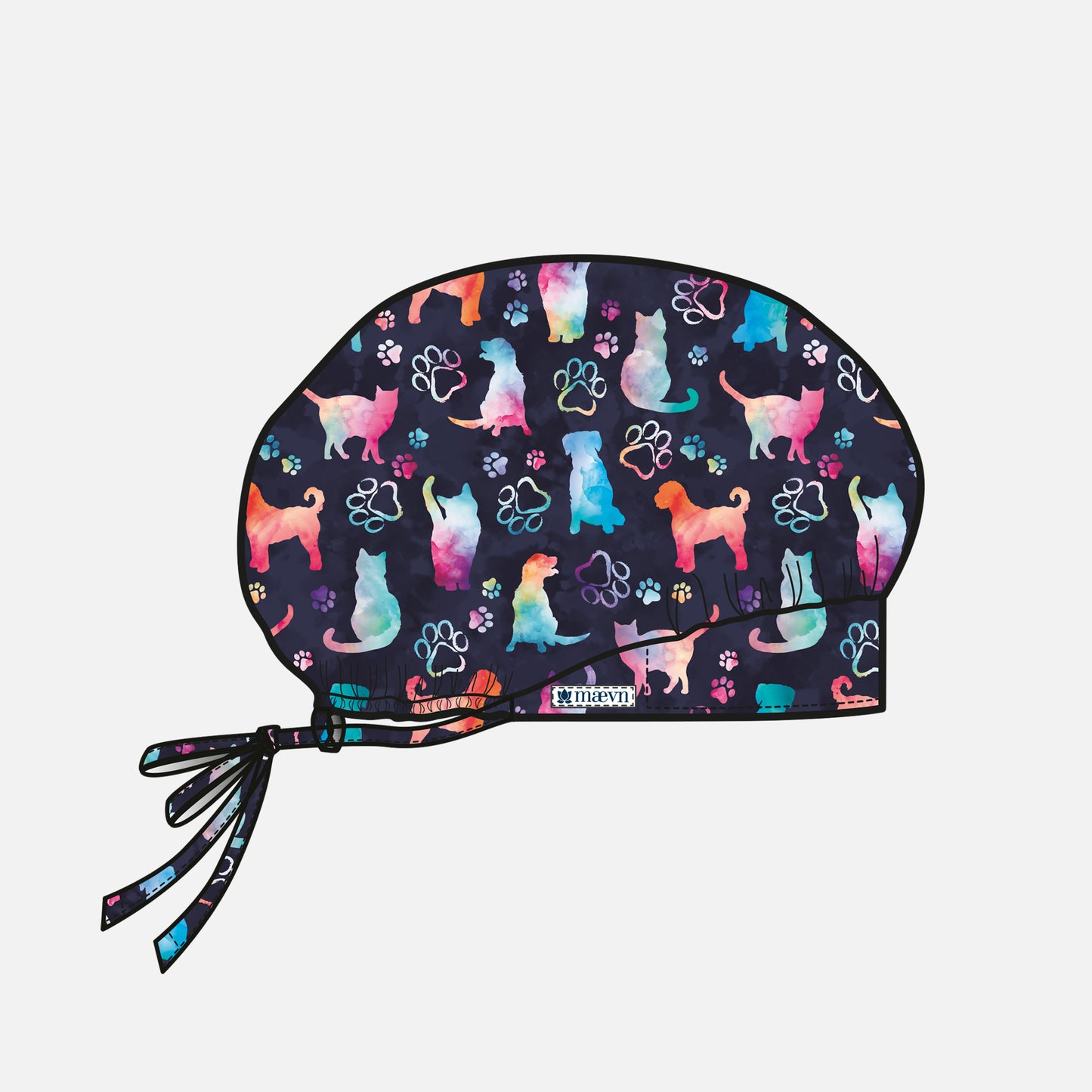 Maevn Scrub Cap NC325 Printed Unisex Bouffant Cap
