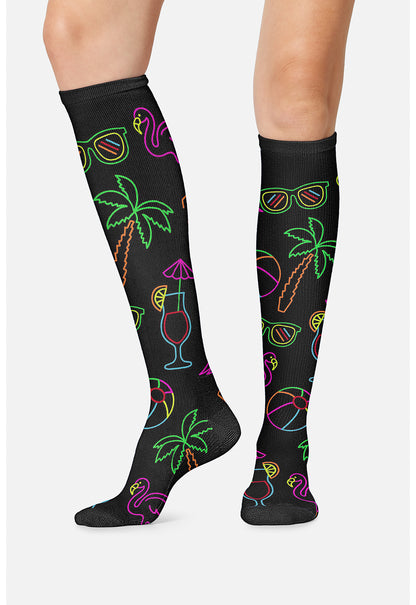 Cherokee Legwear Women's PRINTSUPPOR Women's 10-15mmHg Compression Socks