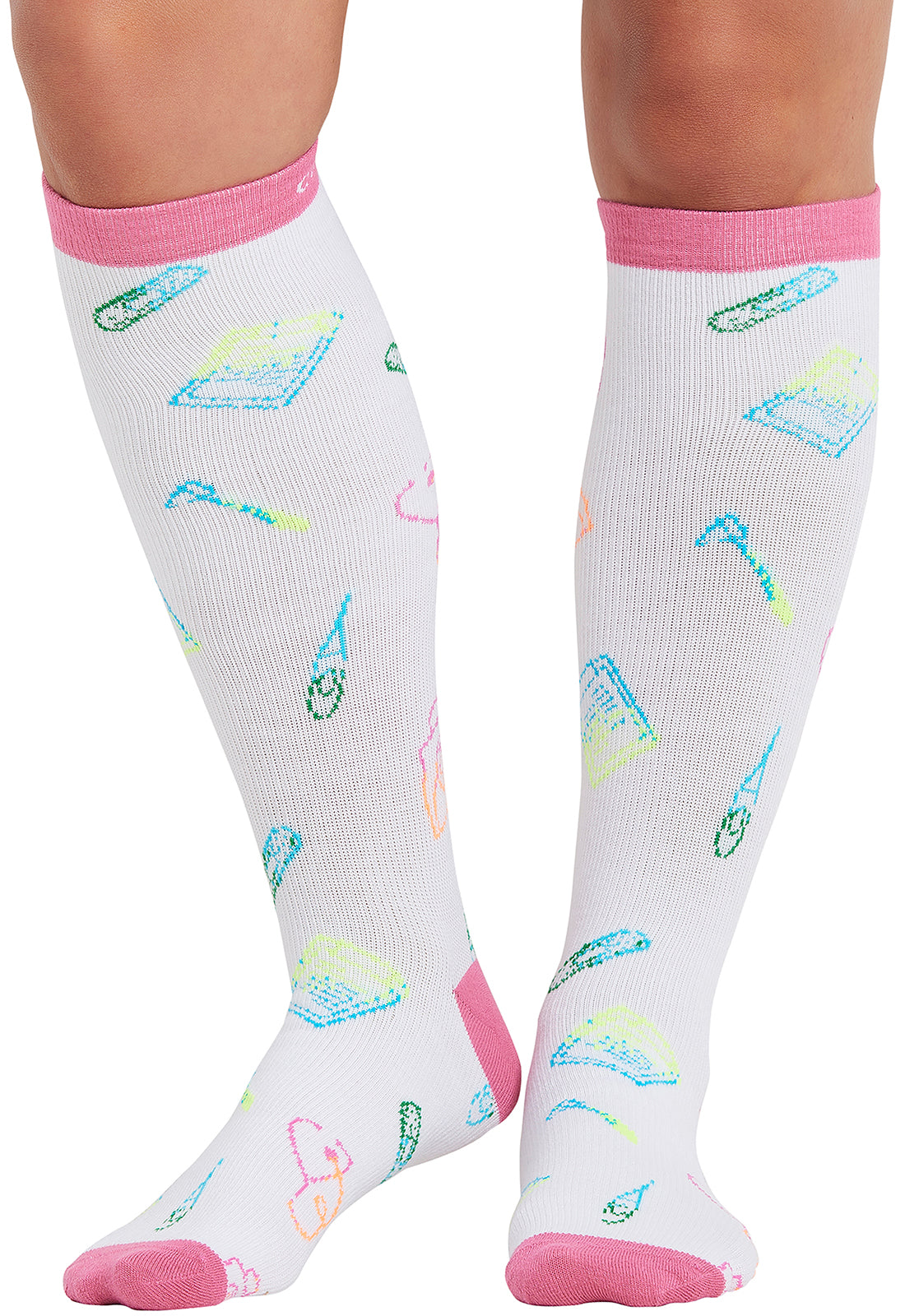 Cherokee Legwear Women's PRINTSUPPOR Women's 10-15mmHg Compression Socks