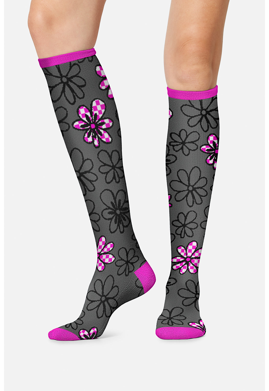 Cherokee Legwear Women's PRINTSUPPOR Women's 10-15mmHg Compression Socks