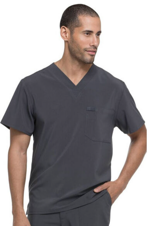 Dickies EDS Essentials DK635 Plus Size Men's V-Neck Solid Scrub Top