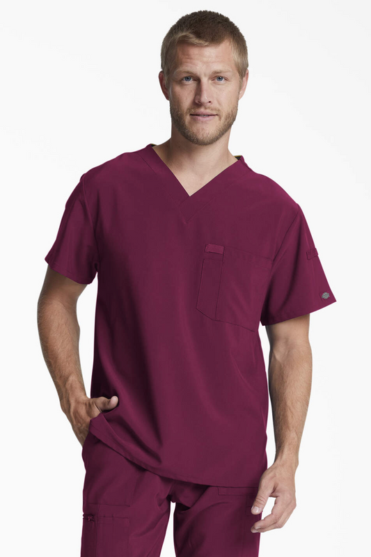 Dickies EDS Essentials DK635 Men's V-Neck Solid Scrub Top