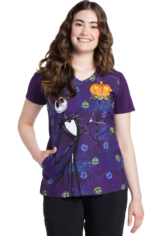 Tooniforms Disney Women's TF639 V-Neck Top