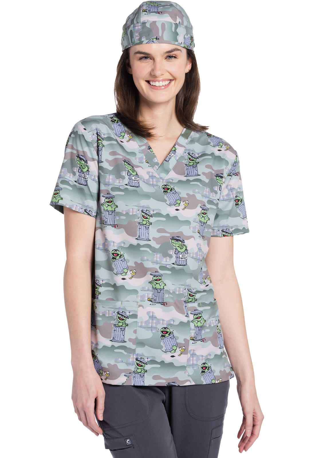 TF TOONIFORMS  Unisex TF728 Unisex V-Neck Print Top