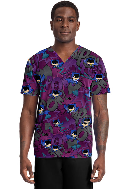 TF TOONIFORMS  Men's TF788 Men's Print  V-Neck Top