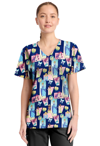 TF TOONIFORMS-DISNEY  Women's TF794 V-Neck Top