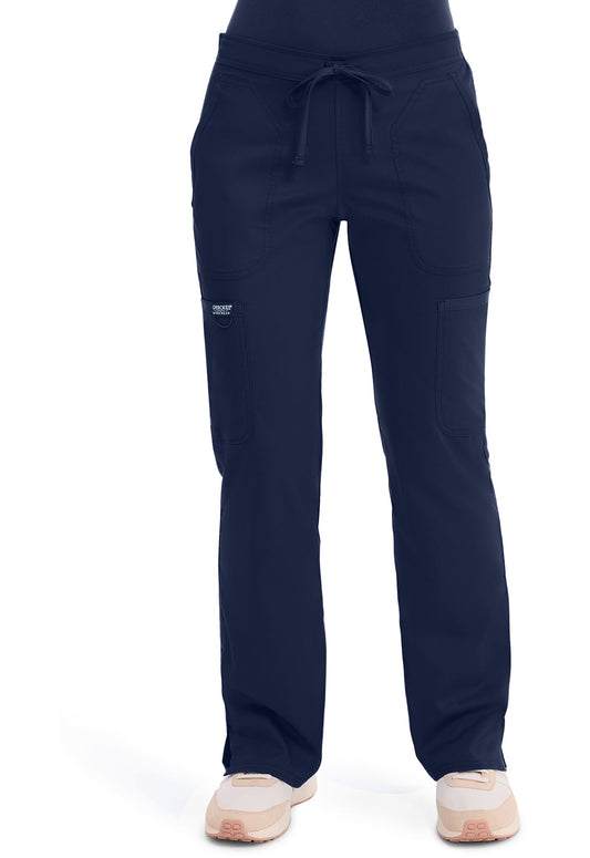 Cherokee WW Revolution Women's WW120 Mid Rise Moderate Flare Drawstring Pant — Clearance