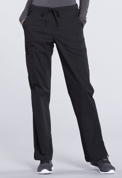 Cherokee WW Professionals Women's WW160 Mid Rise Straight Leg Drawstring Pant