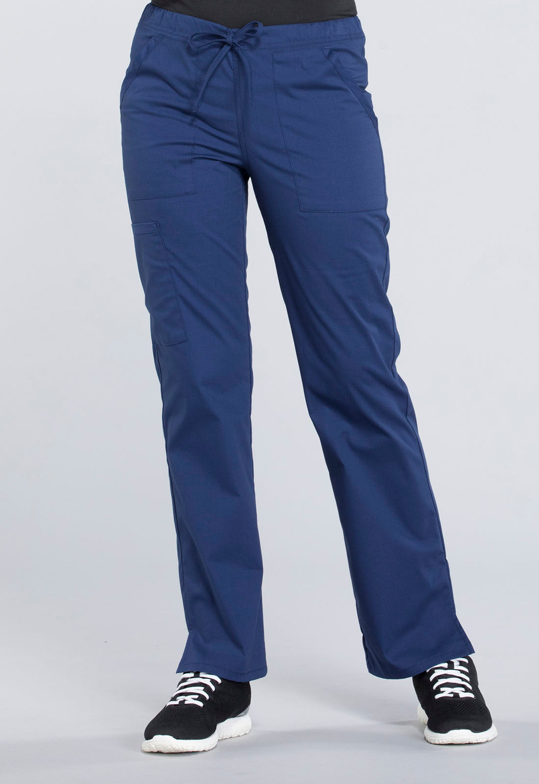 Cherokee WW Professionals Women's WW160 Mid Rise Straight Leg Drawstring Pant