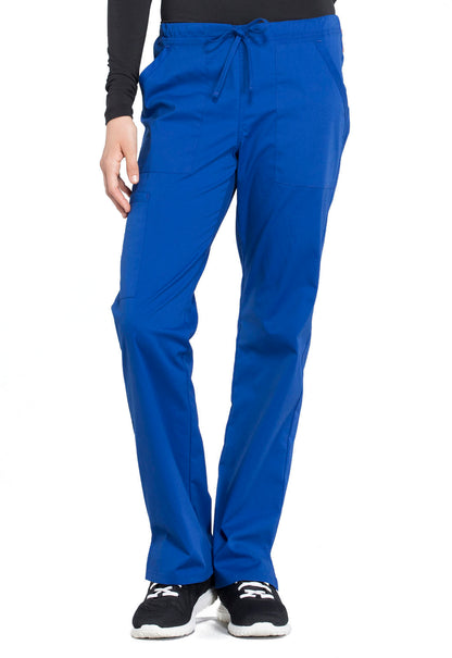 Cherokee WW Professionals Women's WW160 Mid Rise Straight Leg Drawstring Pant