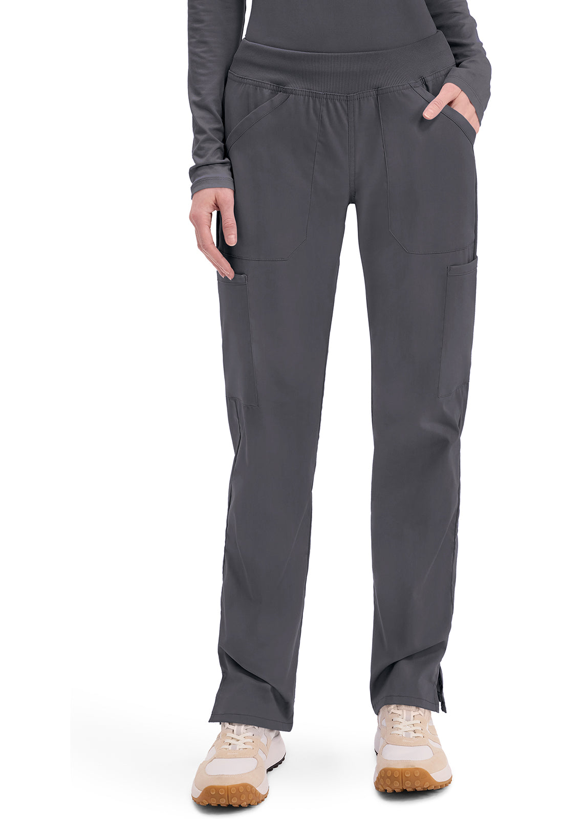 WW Professionals Women's WW170 Mid Rise Straight Leg Pull-on Cargo Pant