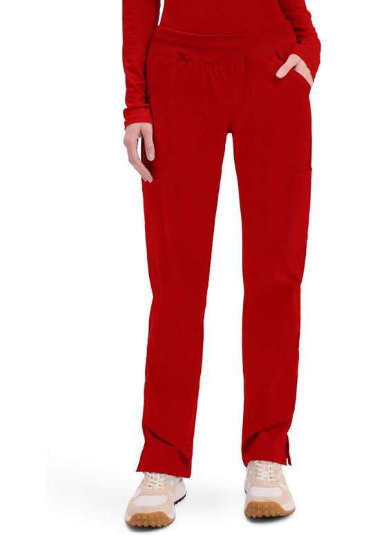 Cherokee WW Professionals Women's WW170 Mid Rise Straight Leg Pull-on Cargo Pant