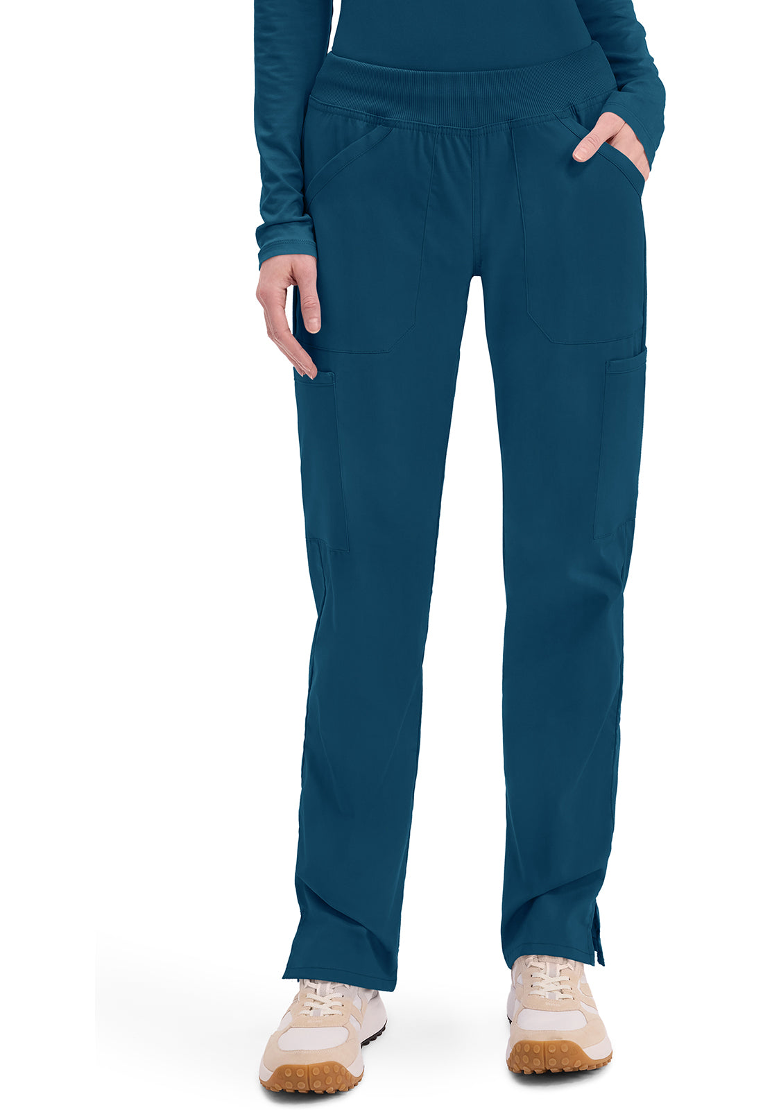 WW Professionals Women's WW170 Mid Rise Straight Leg Pull-on Cargo Pant