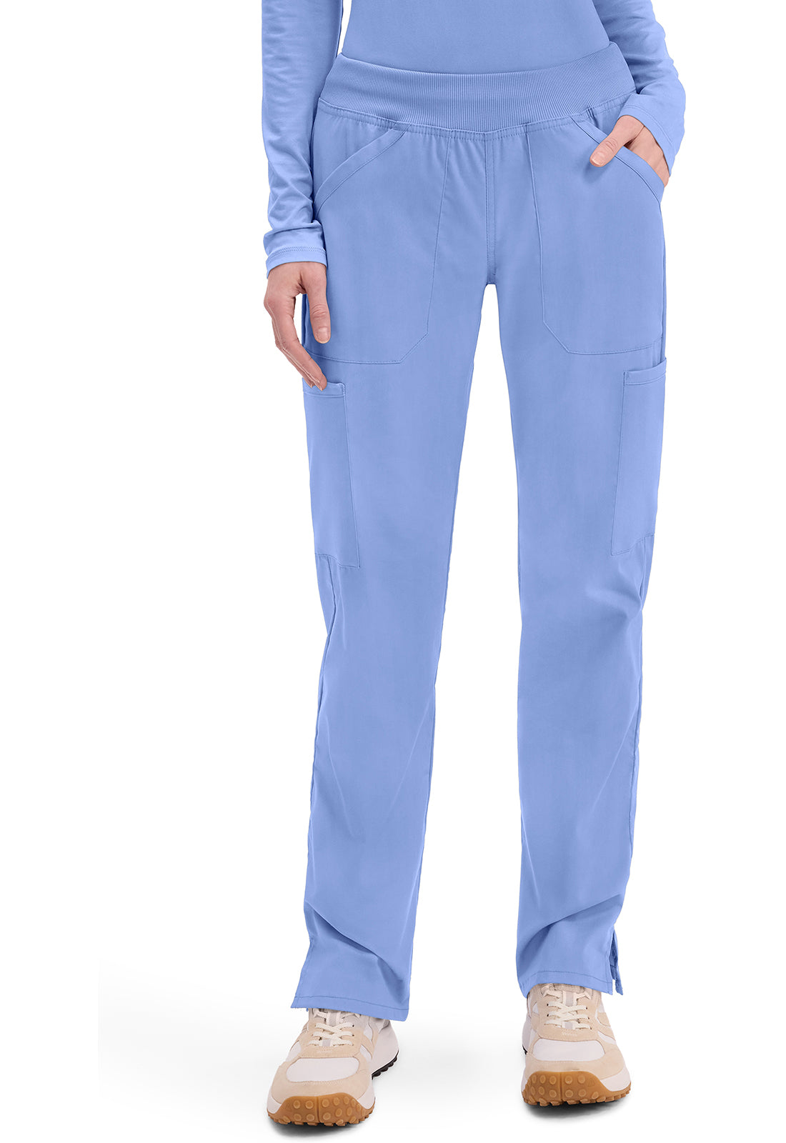 WW Professionals Women's WW170 Mid Rise Straight Leg Pull-on Cargo Pant