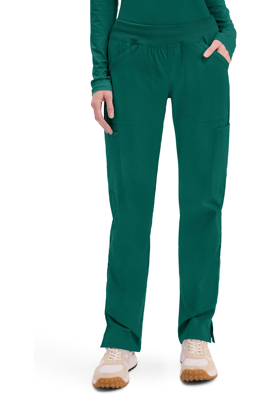 WW Professionals Women's WW170 Mid Rise Straight Leg Pull-on Cargo Pant