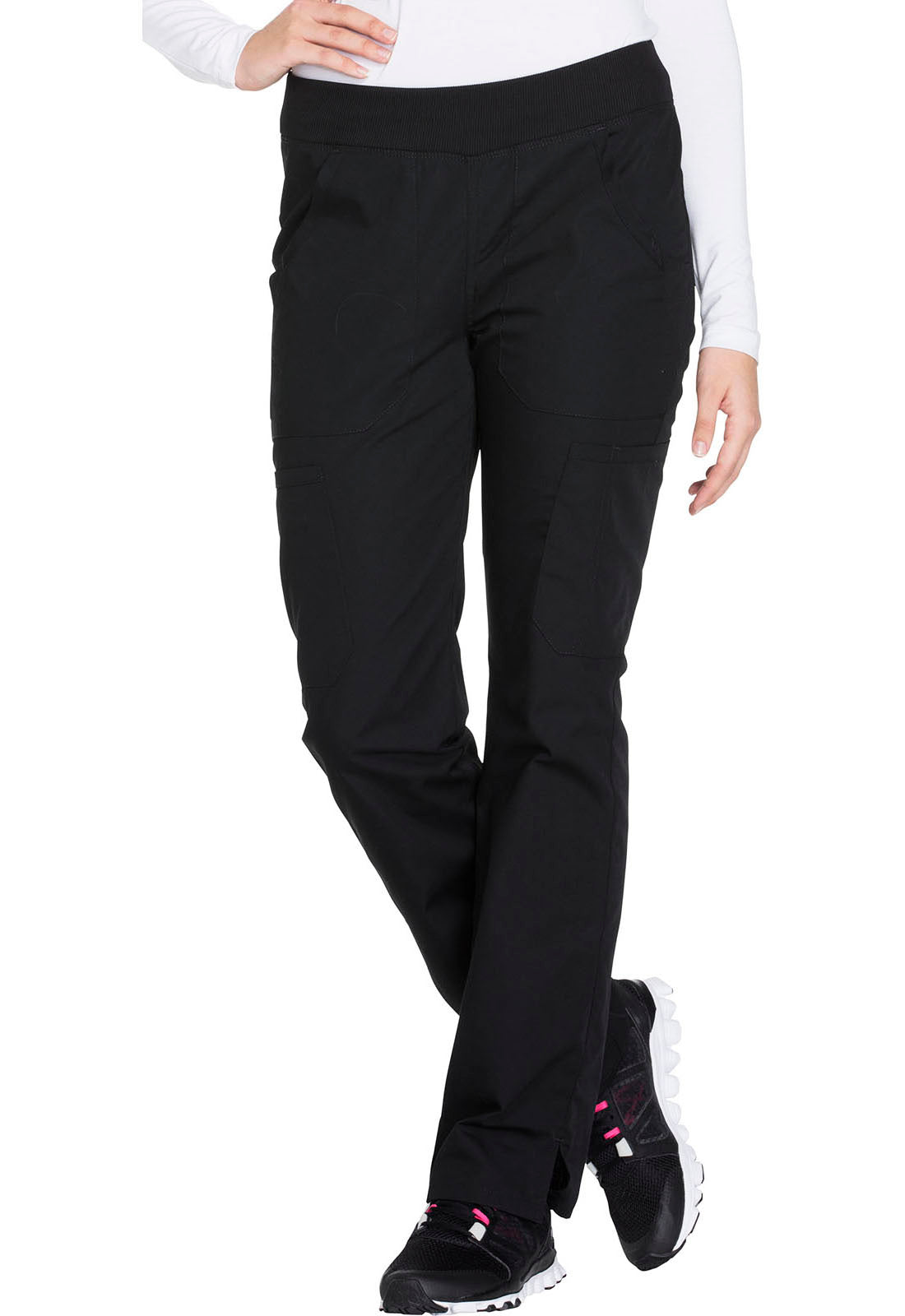 Cherokee WW Originals Women's WW210 Mid Rise Straight Leg Pull-on Cargo Pant