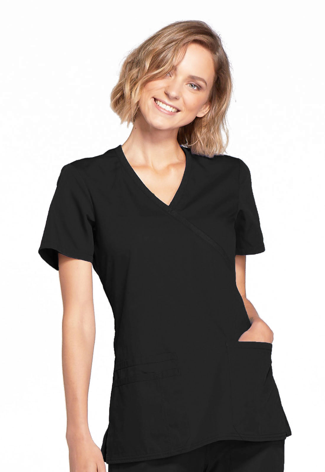 WW Originals Women's WW650 Mock Wrap Top