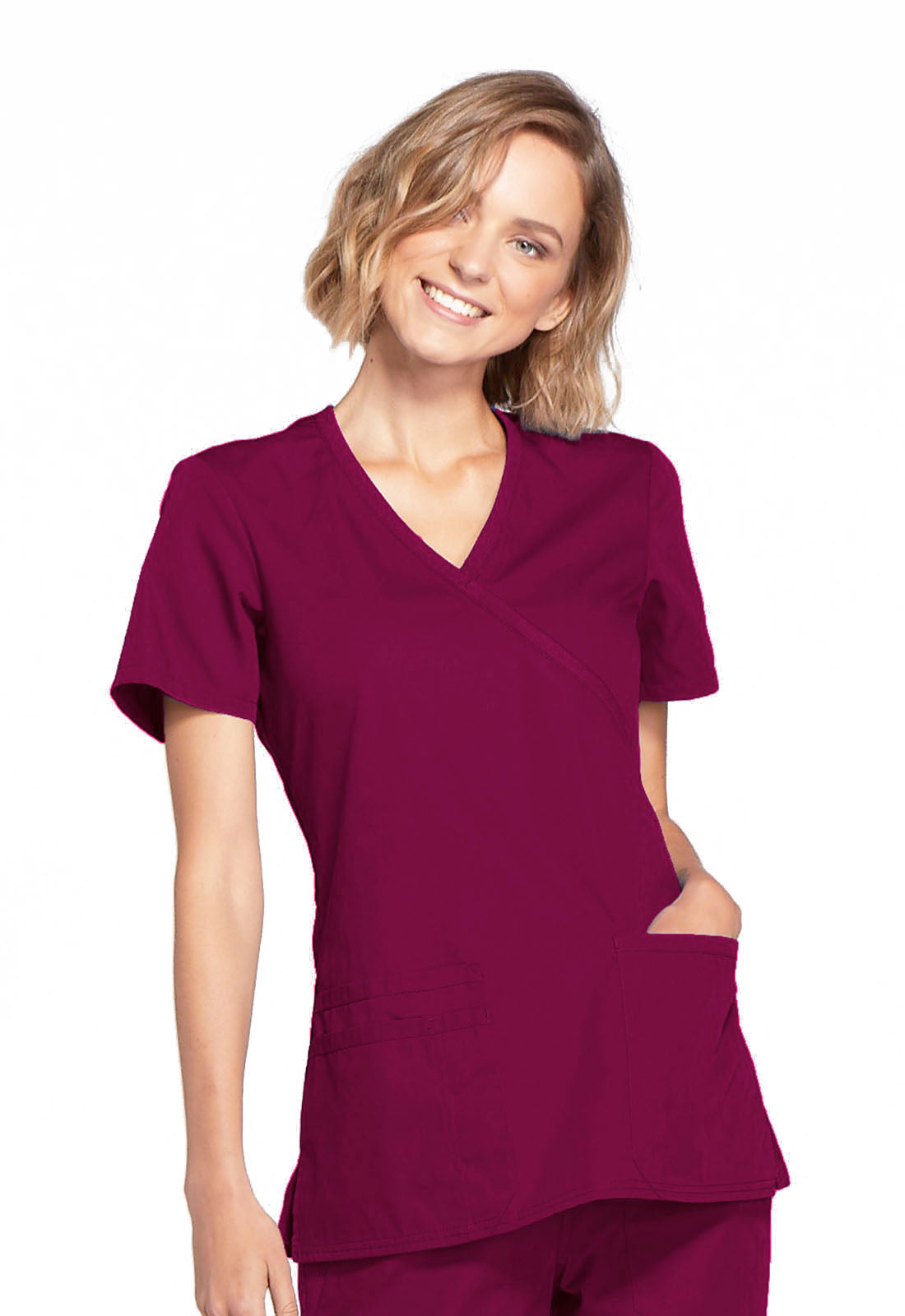 WW Originals Women's WW650 Mock Wrap Top