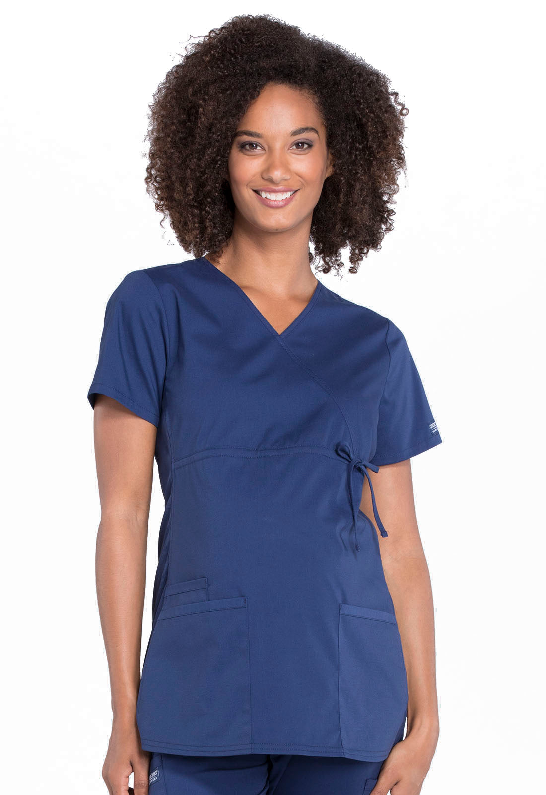 Cherokee WW Professionals Women's WW685 Maternity Mock Wrap Top