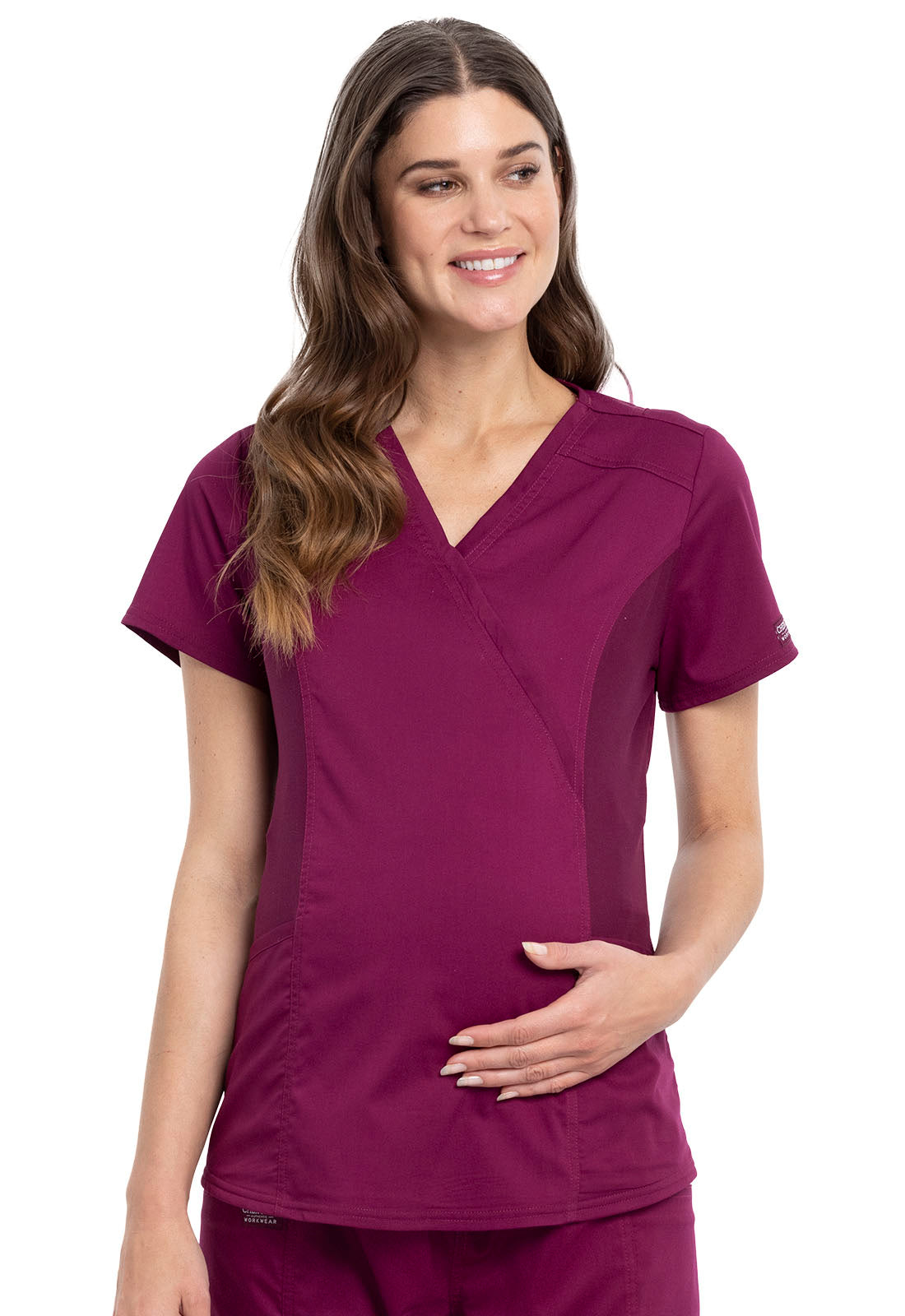 WW Revolution Women's WW688 Maternity Mock Wrap Top