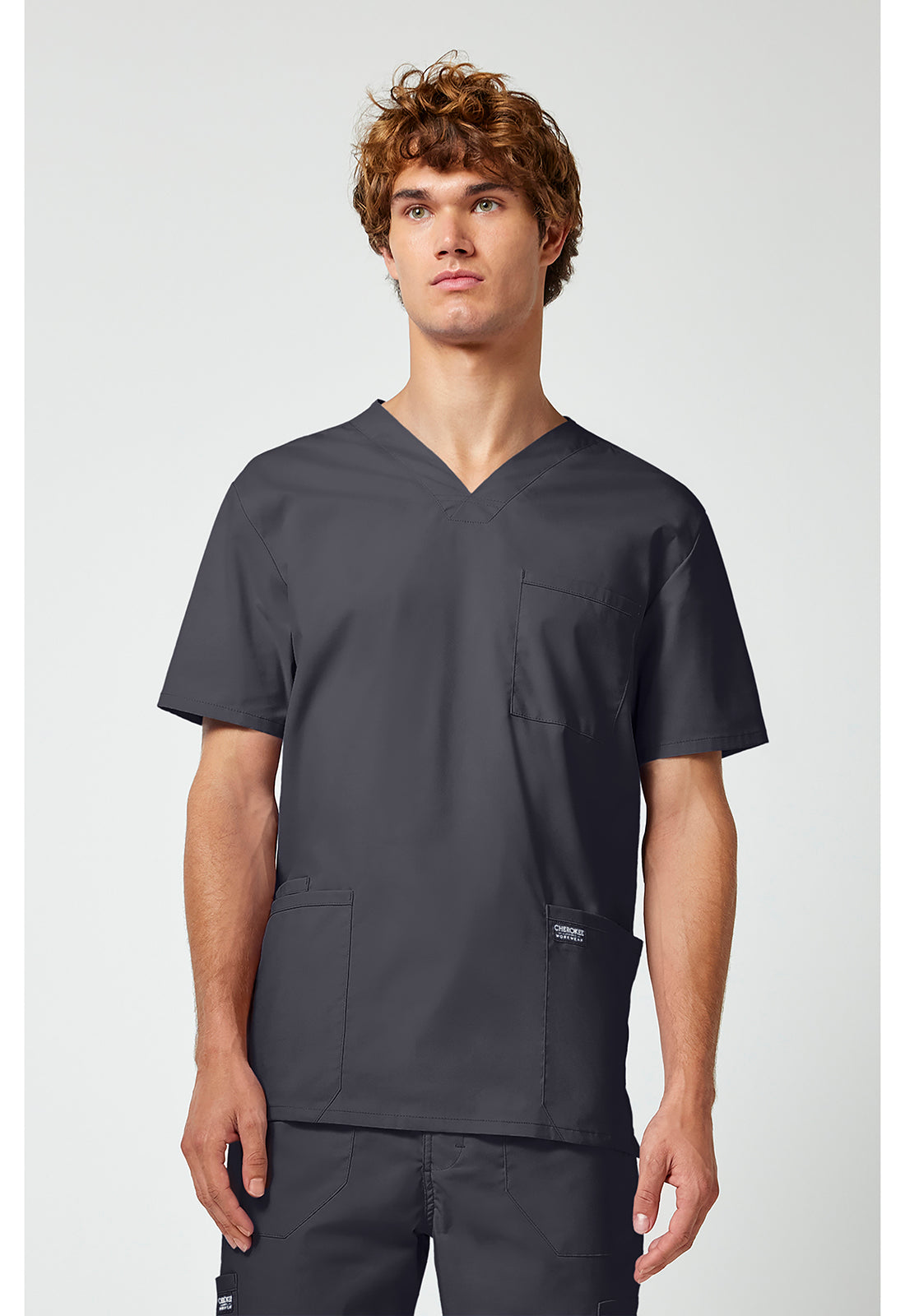 Cherokee WW Professionals Men's WW695 Men's V-Neck Top