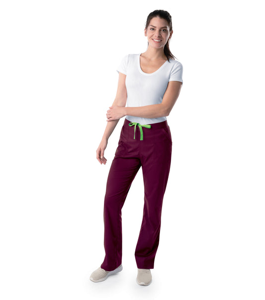 Landau 2042 Petite Women's Modern 1/2 & 1/2 Straight Leg Pant
