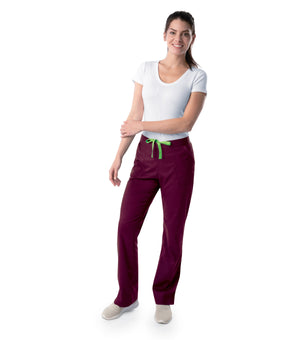 Landau 2042 Petite Women's Modern 1/2 & 1/2 Straight Leg Pant
