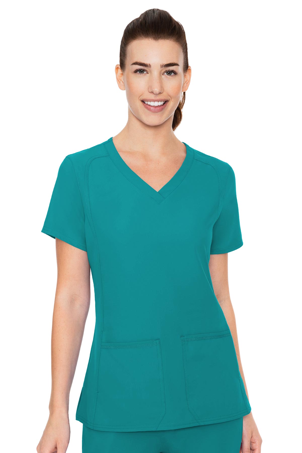 Med Couture Teal Blue TOP