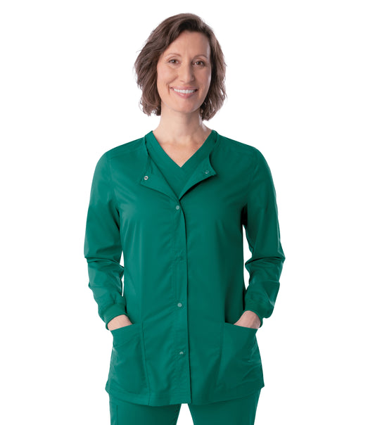 Landau Women's 3038 Modern Crewneck Warmup with Knit Cuffs