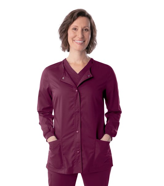 Landau Women's 3038 Modern Crewneck Warmup with Knit Cuffs