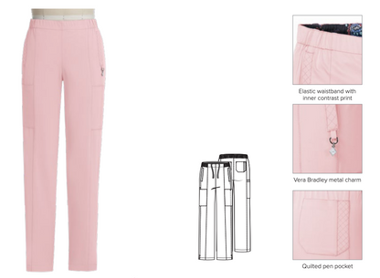 Vera Bradley V5109 Halo Mary Cargo Scrub Pants