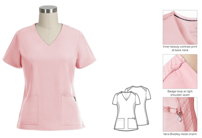 Vera Bradley V6109 Halo Nettie V-Neck Top