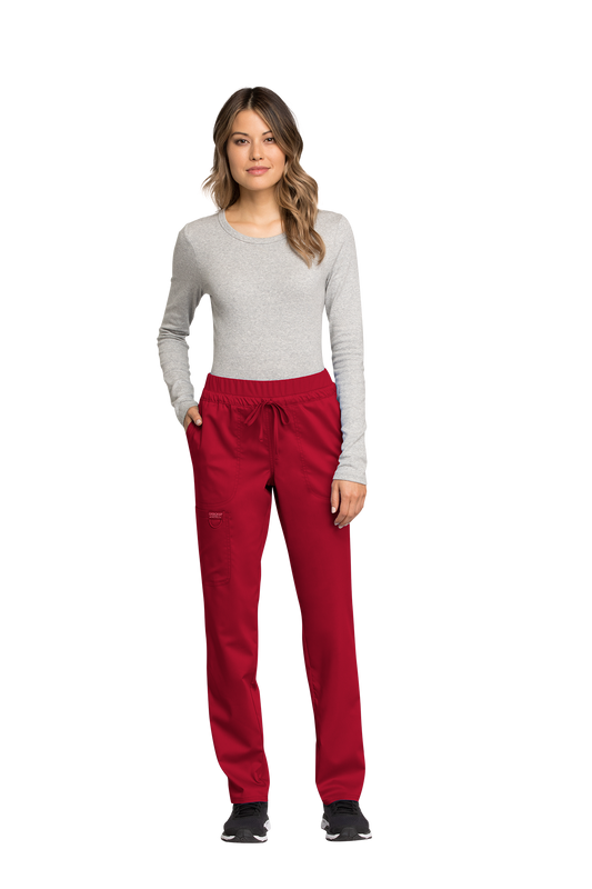 Cherokee Revolution WW105 Mid Rise Tapered Leg Drawstring Pant